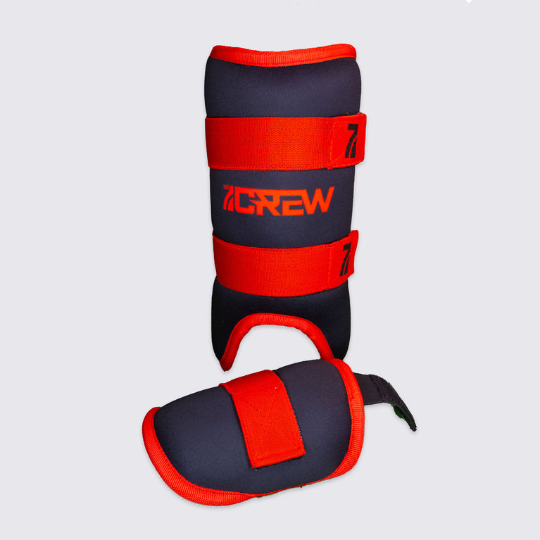 Black / Red Premium Pro Leg & Ankle Guards