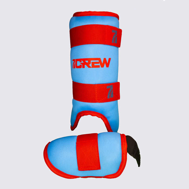 Baby Blue / Red Series Leg Guard