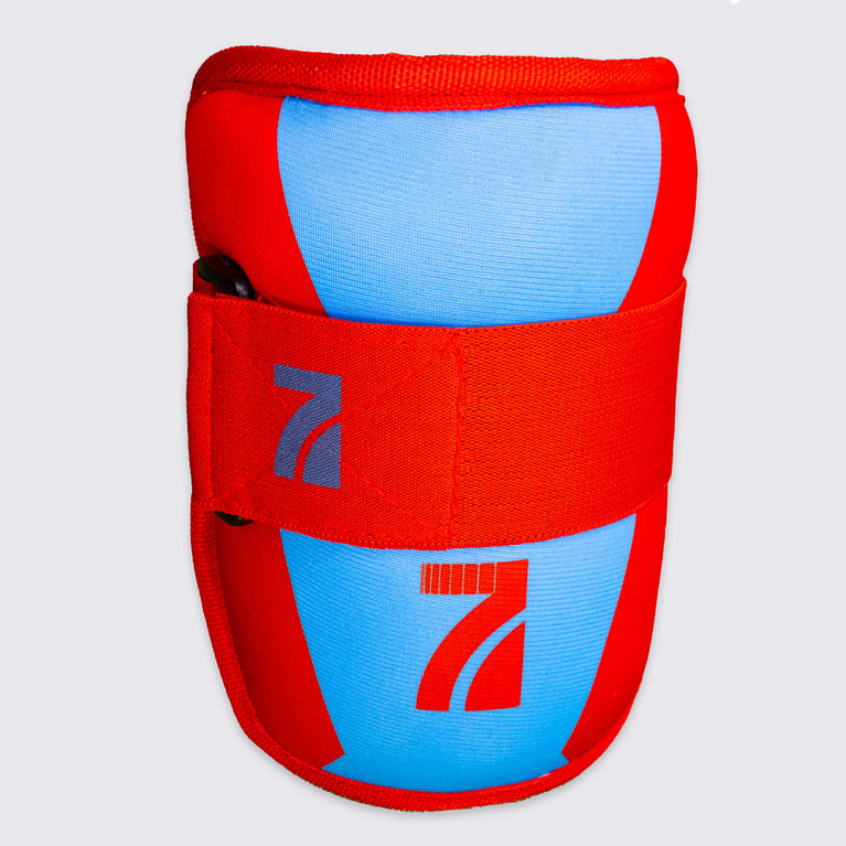 Baby Blue / Red Premium Pro Elbow Guards